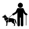 盲導犬｜パートナー｜介助犬｜障害者 - ビジネス｜クリップアート｜フリー素材