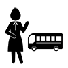 観光バスガイド｜旅行｜案内｜乗務員 - ビジネス｜クリップアート｜フリー素材