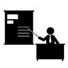 大学教授｜授業｜教室｜勉強 - ビジネス｜クリップアート｜フリー素材