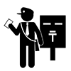 郵便局員｜はがき｜配達｜手紙 - ビジネス｜クリップアート｜フリー素材