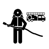 消防官｜消防士｜消防車｜火事 - ビジネス｜クリップアート｜フリー素材