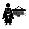 住職｜お坊さん｜僧侶｜寺院 - ビジネス｜クリップアート｜フリー素材