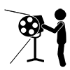 照明スタッフ｜舞台｜演劇 - ビジネス｜クリップアート｜フリー素材