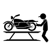 二輪自動車整備士｜バイク - ビジネス｜クリップアート｜フリー素材
