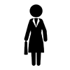 女性-営業マン - ビジネス｜クリップアート｜フリー素材