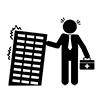 会社経営が傾く - ビジネス｜クリップアート｜フリー素材