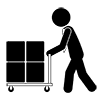 荷物を運ぶ - ビジネス｜クリップアート｜フリー素材