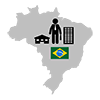 ブラジル地図 - ビジネス｜クリップアート｜フリー素材