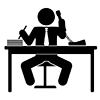 事務職｜会社｜電話 - ビジネス｜クリップアート｜フリー素材
