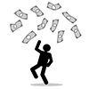 給付金 / 受け取る / お金 - ビジネス｜クリップアート｜フリー素材